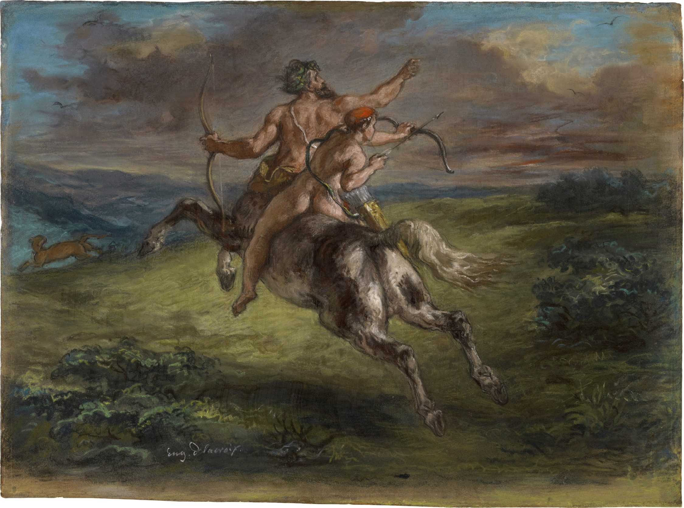 The_Education_of_Achilles_1862_Delacroix