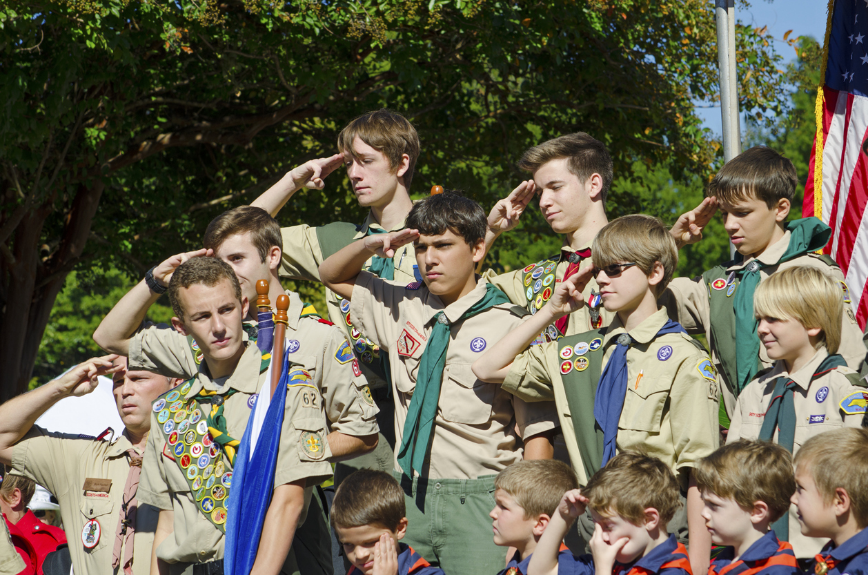 Boy Scouts Saluting