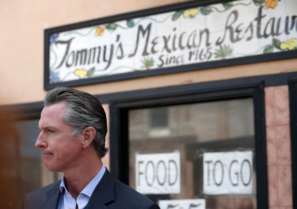 Gov. Gavin Newsom at Tommy”u2019s Mexican Restaurant
