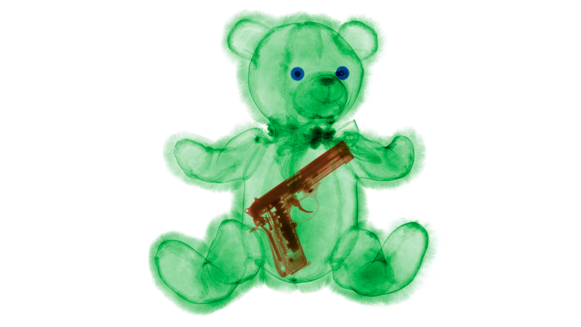 Weapon inside of teddy bear