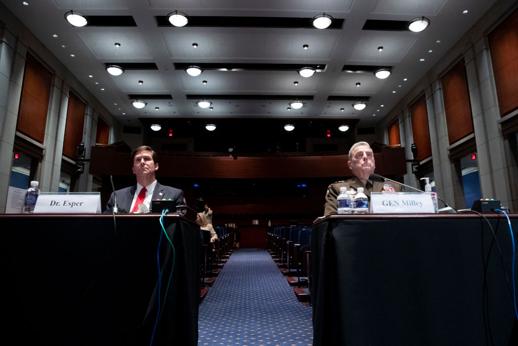 U.S. Defense Secretary Esper And Joint Chiefs Chairman Gen. Milley Testify Before House Armed Services Committee
