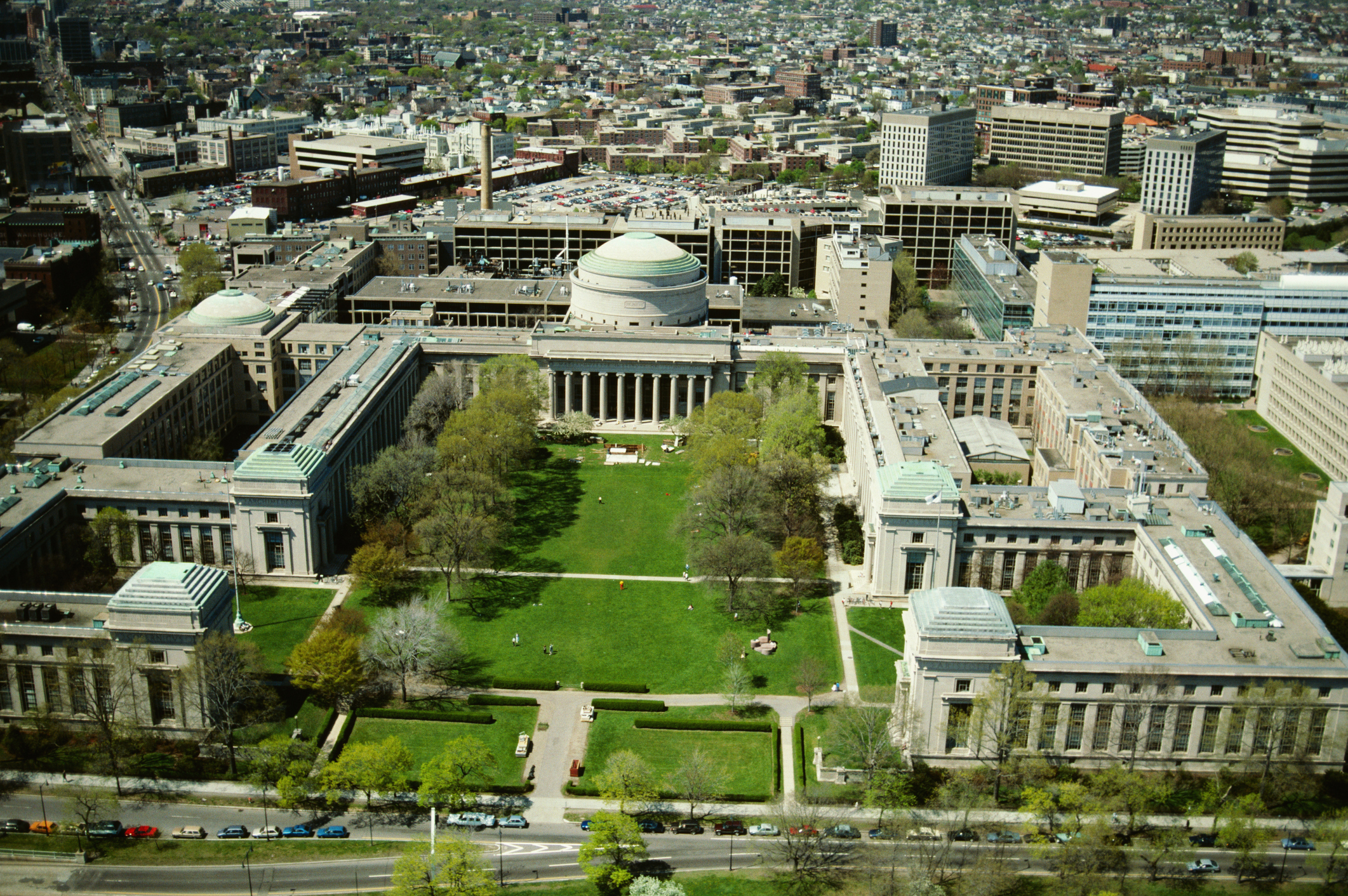 Aerial view of the Mass. Institute of Technology, Cambridge, MA