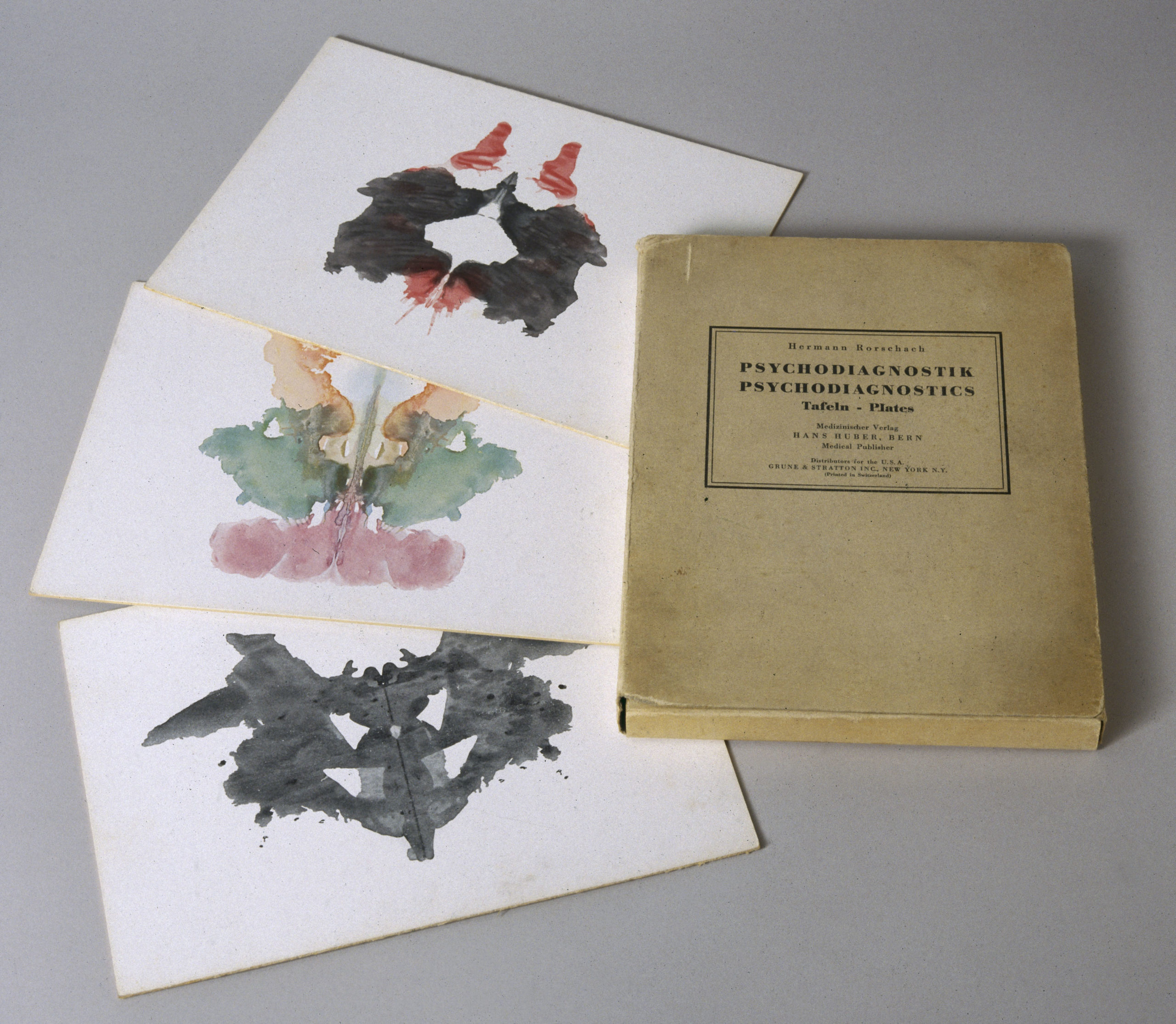Set of ten Rorschach inkblot tests, 1921.