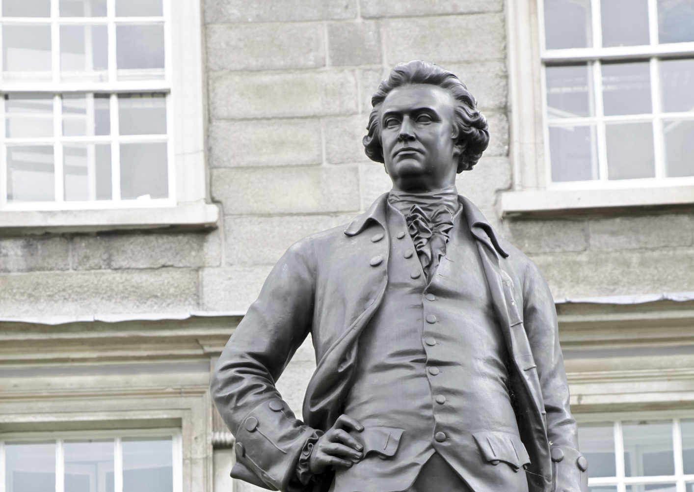 Statue of Edmund Burke outside Trinity College, Dublin