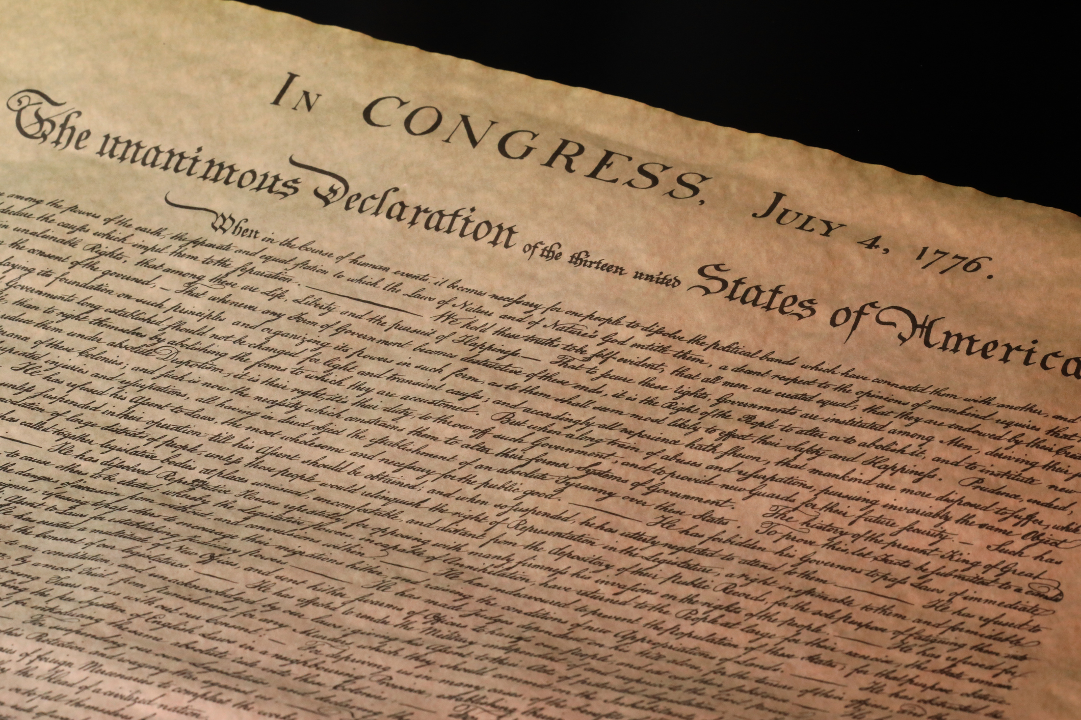 Declaration of Independence, United States of America