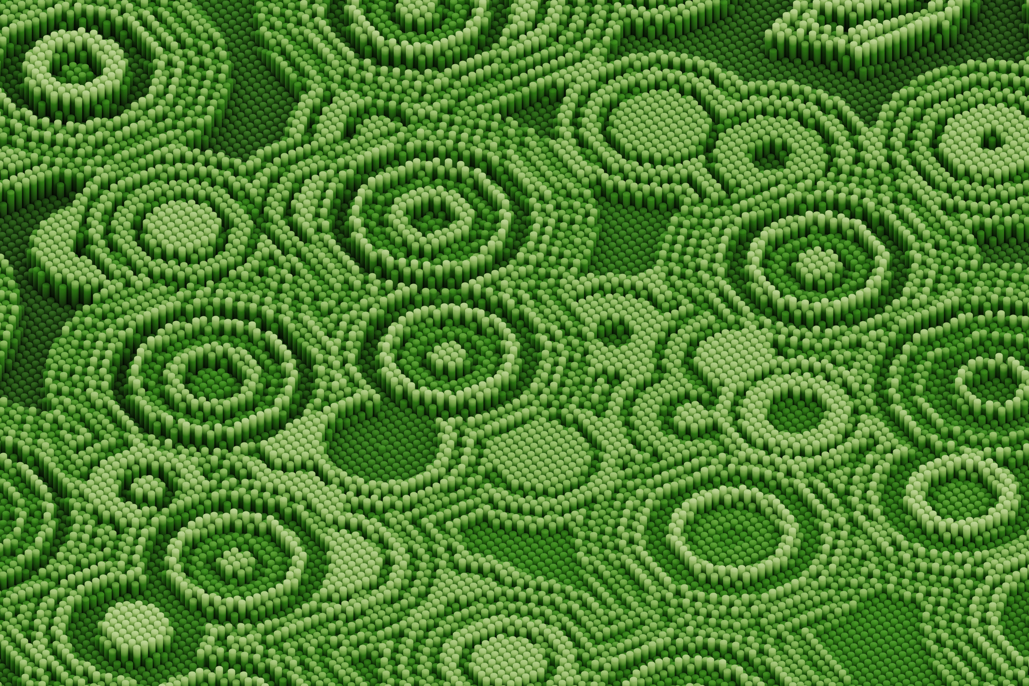 Green targets surface background