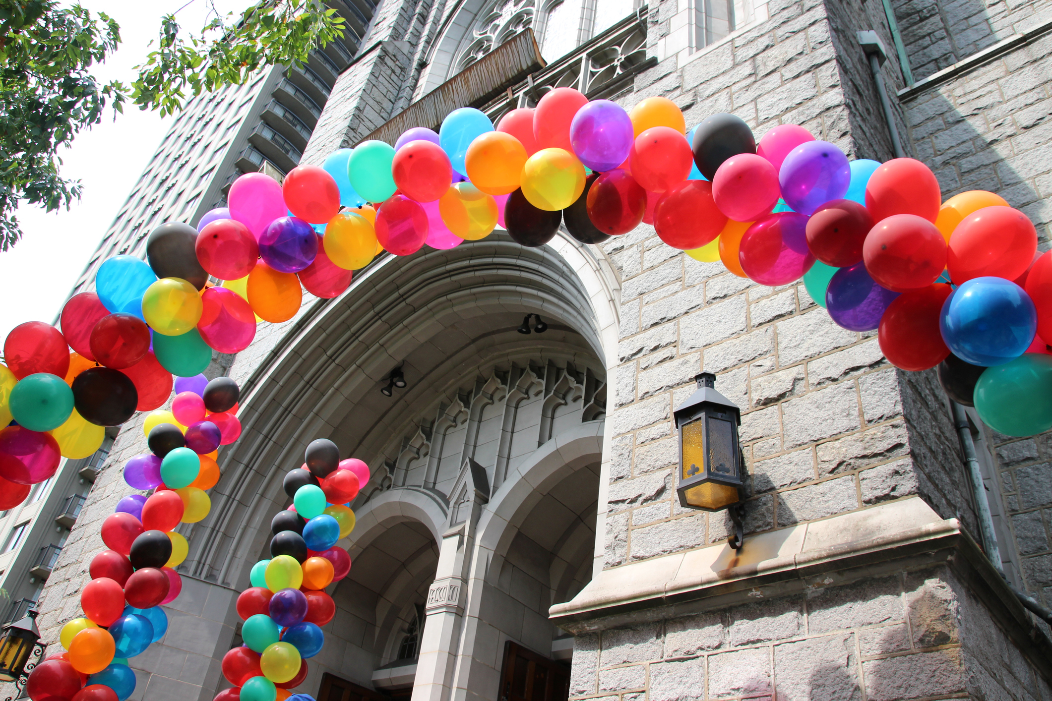 Pride rainbow baloons