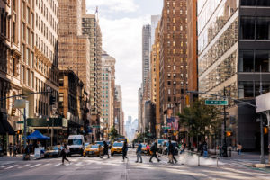 6th Avenue going through Midtown Manhattan, New York City, USA