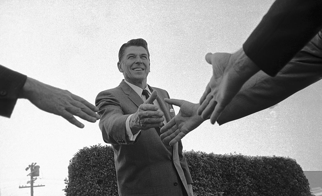 Republican Candidate Ronald Reagan Campaigning