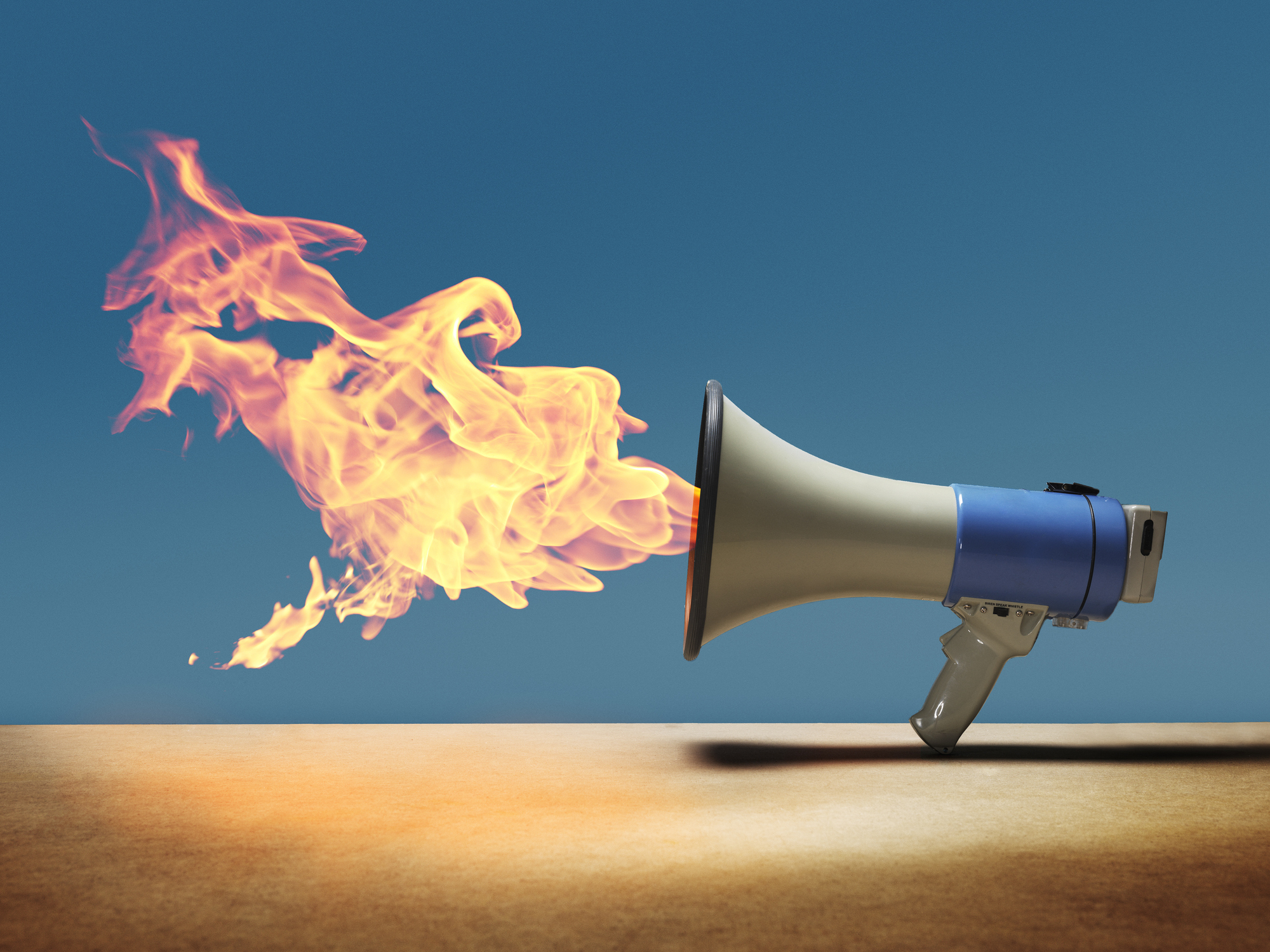 Fire out of megaphone