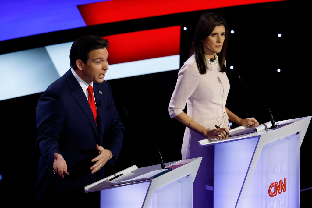 GOP Presidential Candidates Nikki Haley And Ron DeSantis Participate In Primary Debate Ahead Of Iowa Caucus