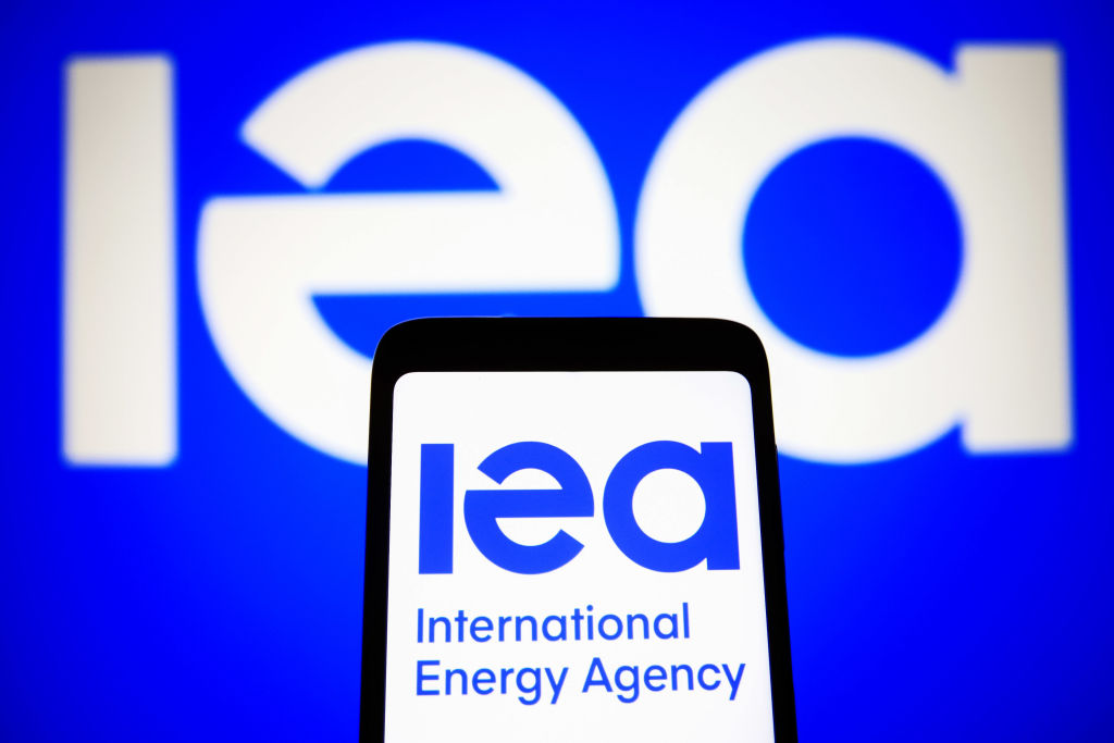 In this photo illustration, International Energy Agency (IEA