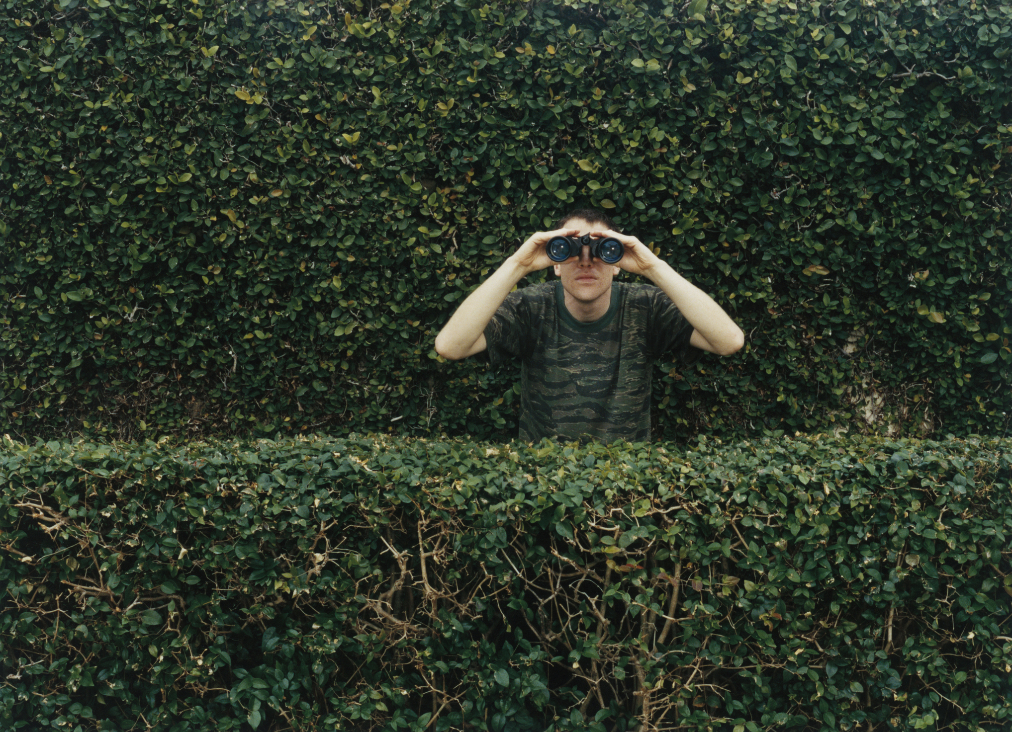 Man Using Binoculars