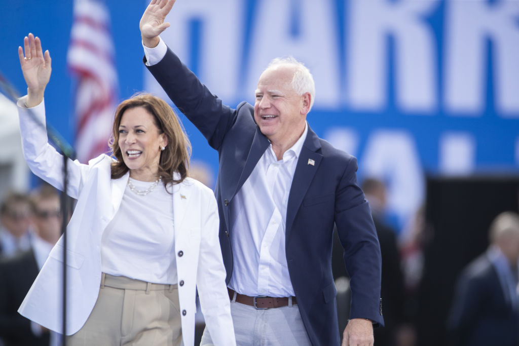 US Vice President Kamala Harris and Governor Tim Walz presidential campaign rally in Wisconsin