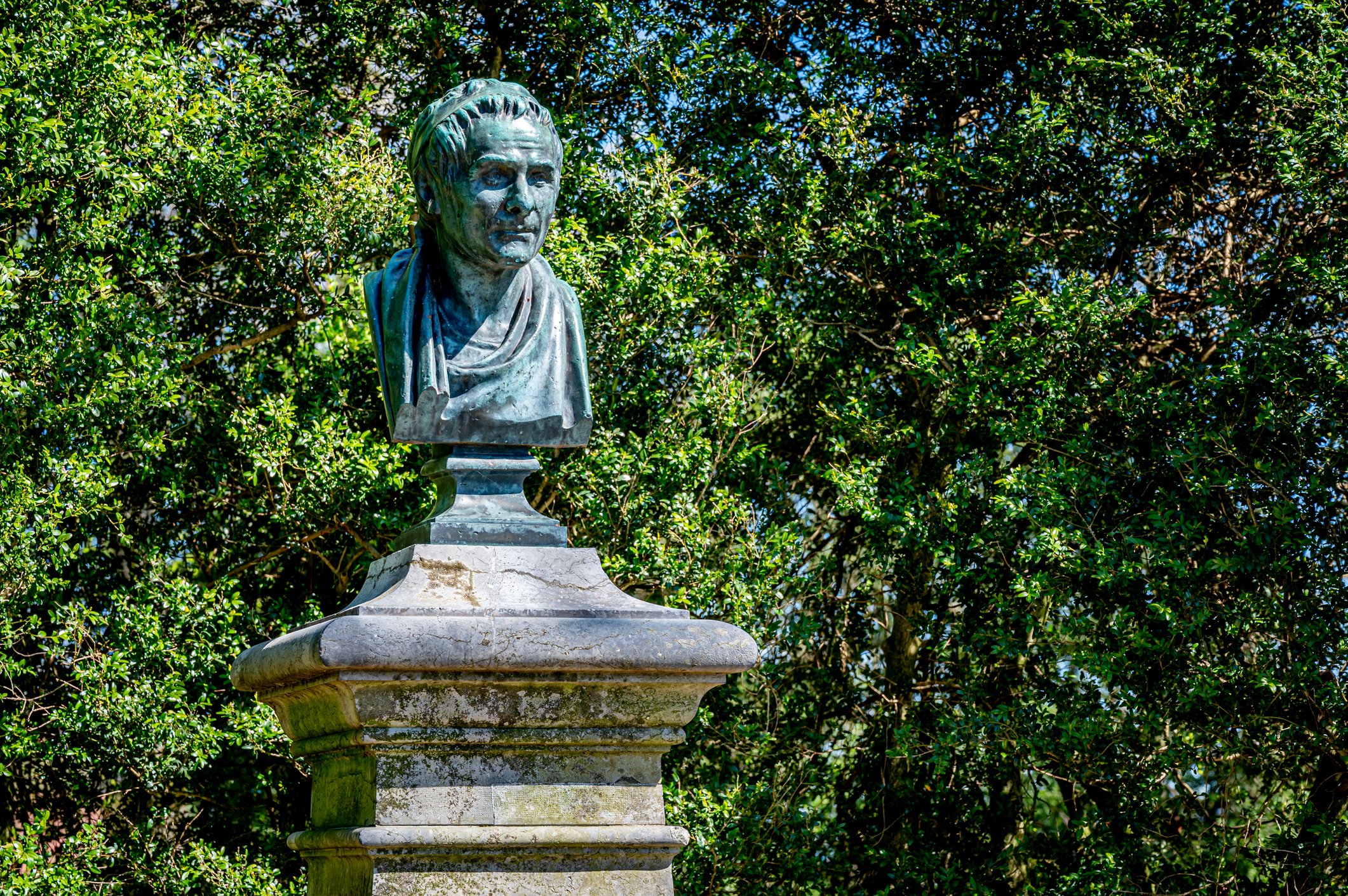 St. Peter’s Island, Bern Canton, Switzerland. Jean-Jacques Rousseau. Philosopher, writer and composer of the 18th century.