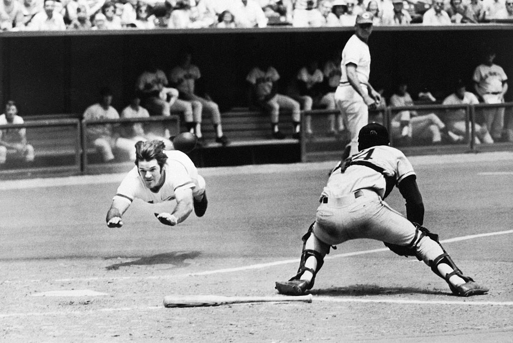 Pete Rose Levitates Diving For Homeplate