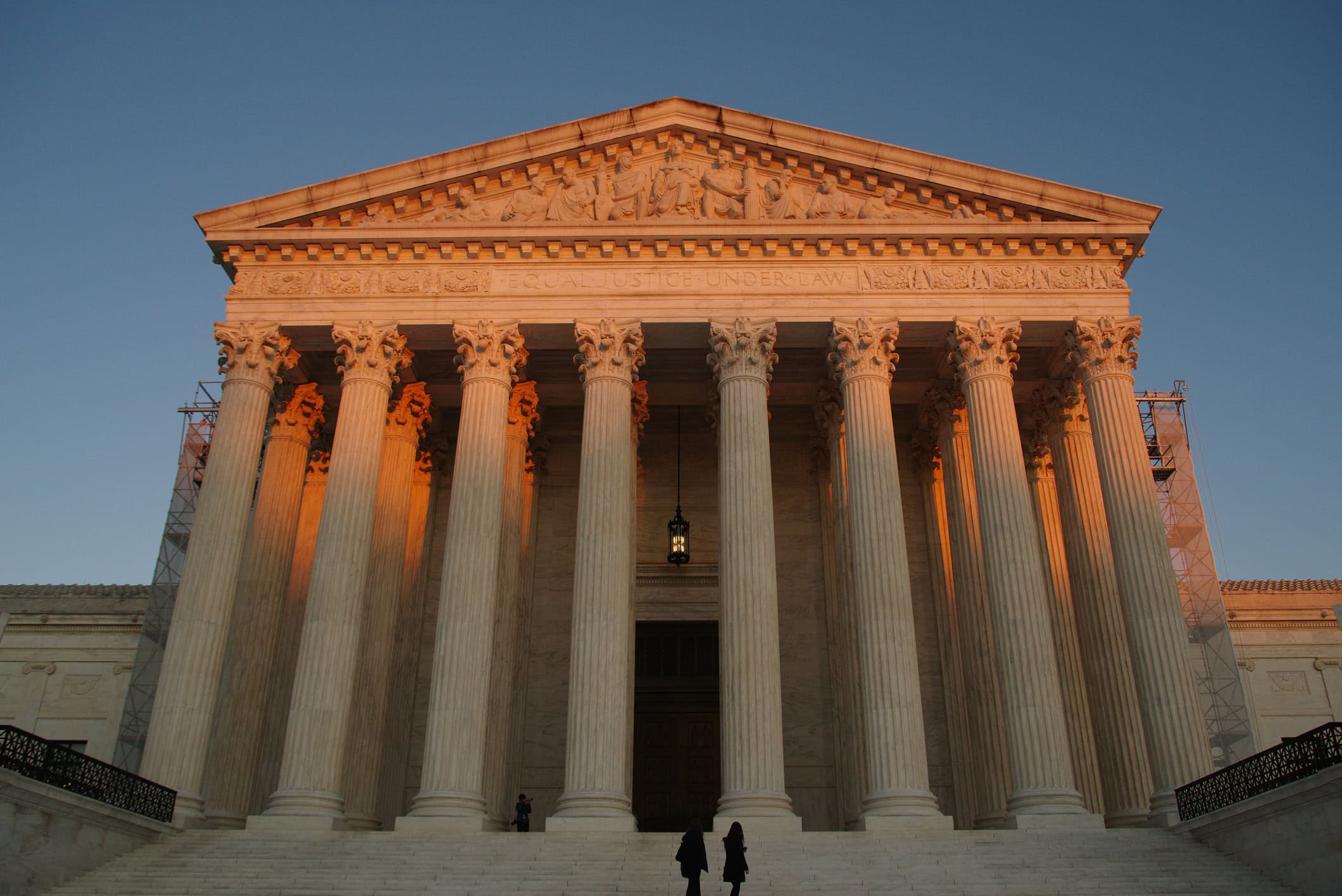 Supreme Court building at sunrise