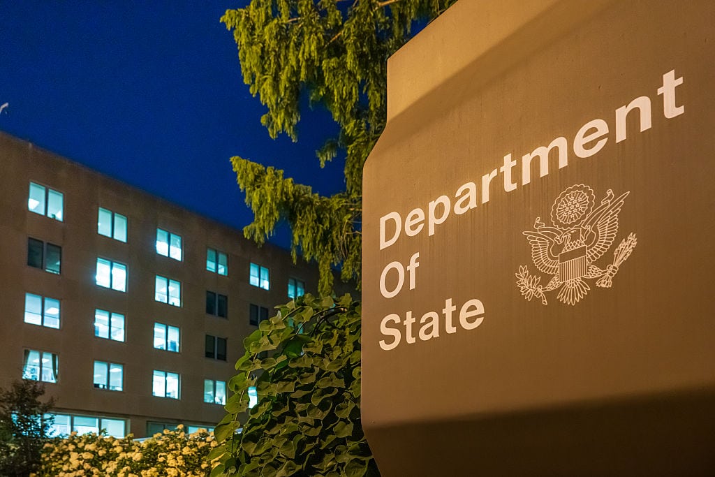 U.S. Department of State at Night