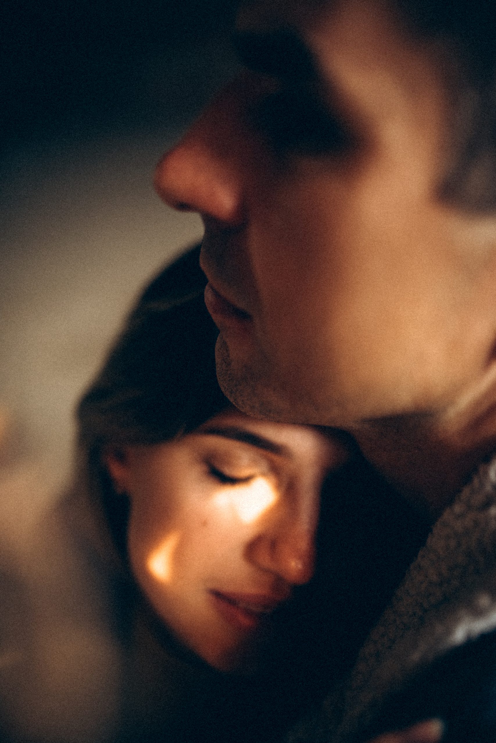 Close-up of Loving couple.