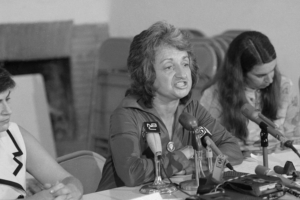 Betty Friedan Speaking at Press Conference
