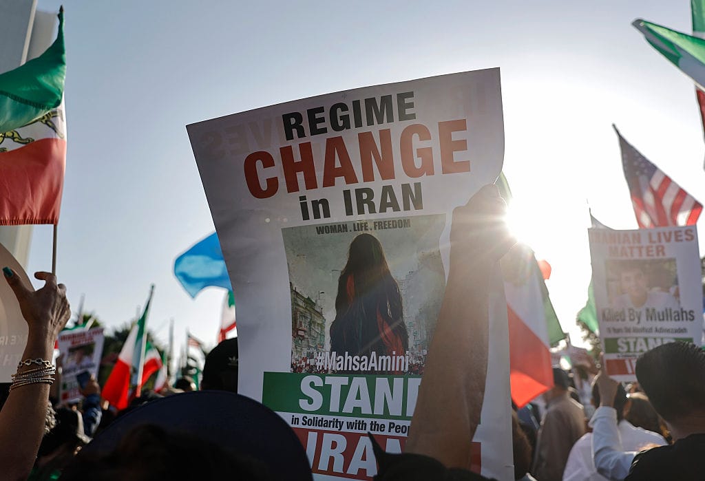 Supporters of Regime-Change in Iran Rally in L.A.
