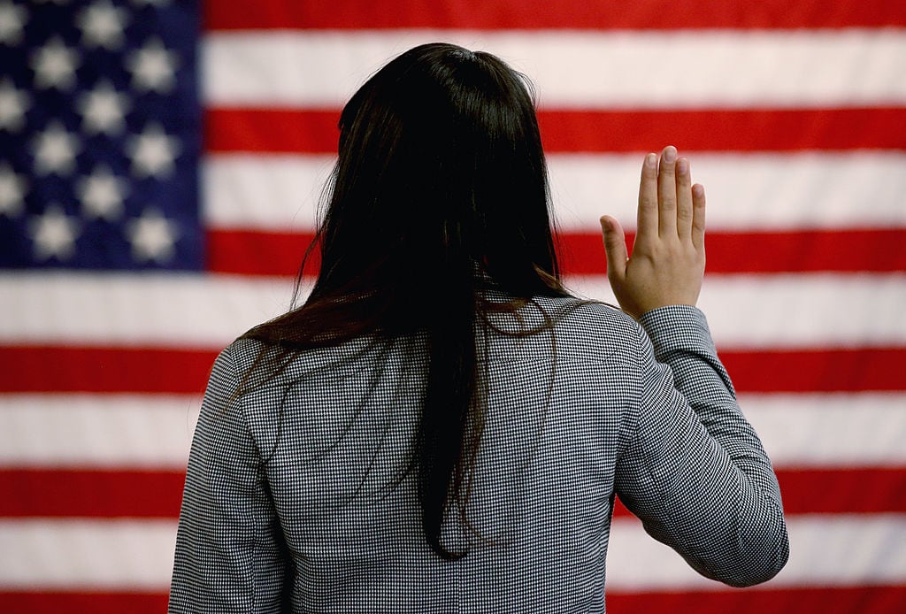 Immigrants Become Naturalized US Citizens At Ceremony In New Jersey