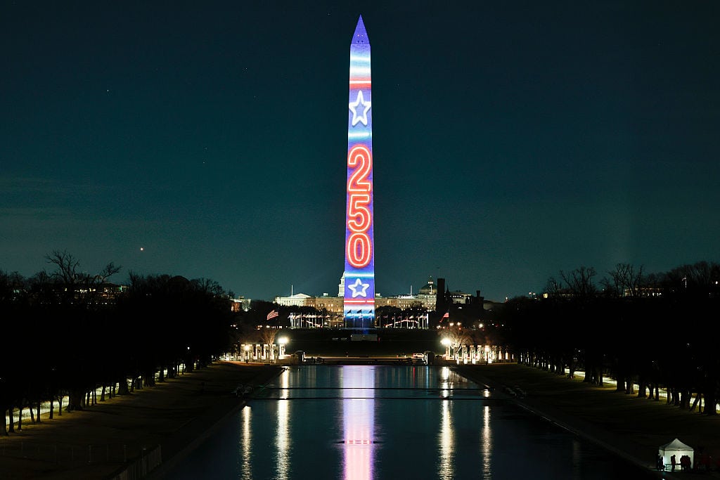 Washington Monument Illuminated For America’s 250th Anniversary