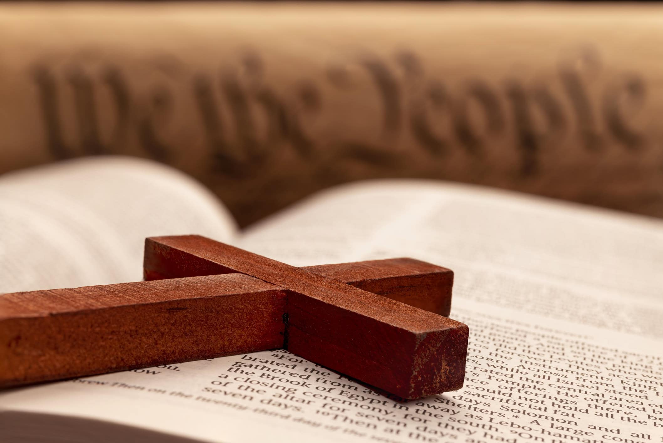 Crucifix on Bible