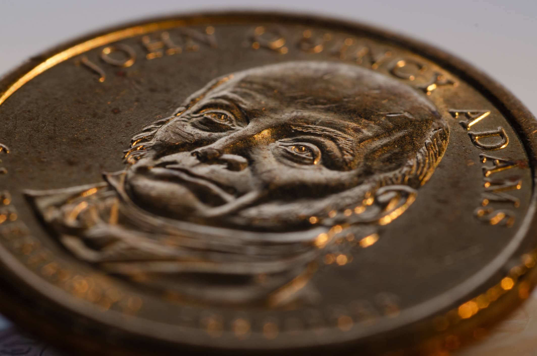 John Quincy Adams coin (front), MacroPhotography.