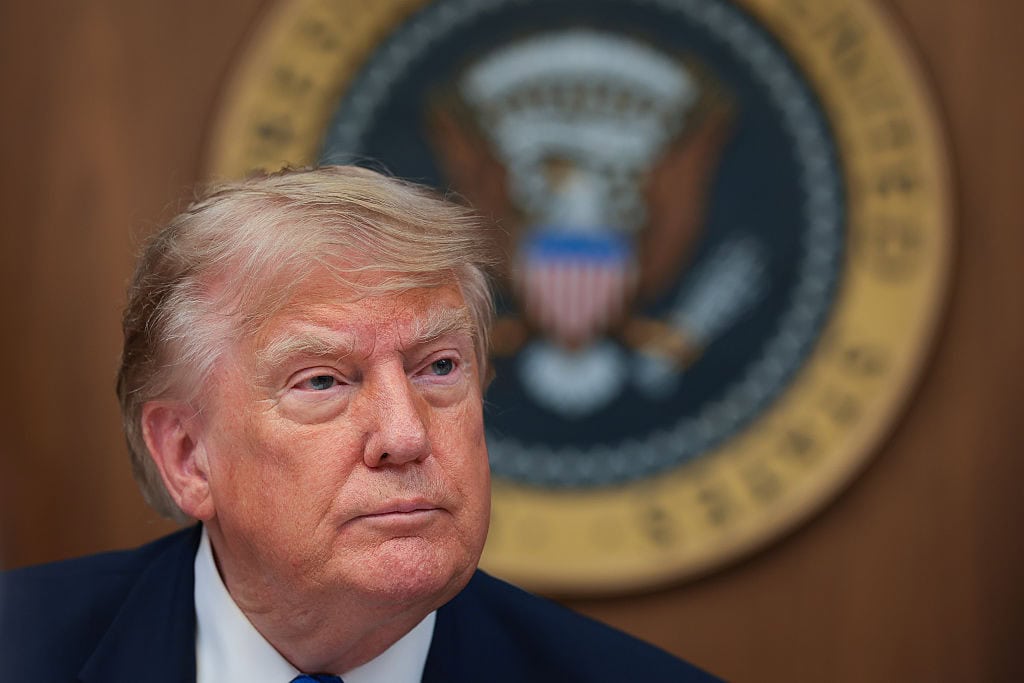 President Trump Hosts Cabinet Meeting At Camp David