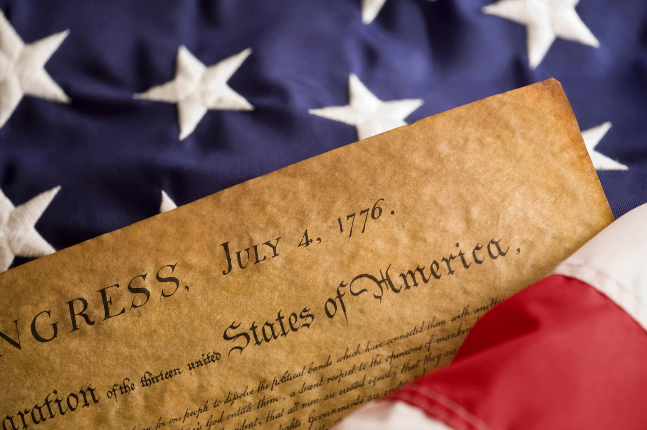 Declaration and American Flag